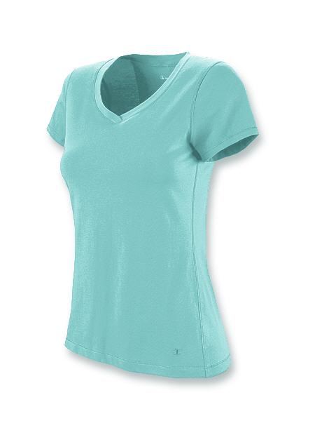 Champion Stretch-Cotton V-Neck Women's T Shirt