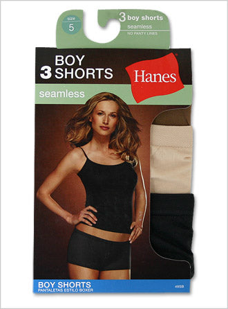 Hanes Body Creations Seamless Boy Short Panties 3-Pack