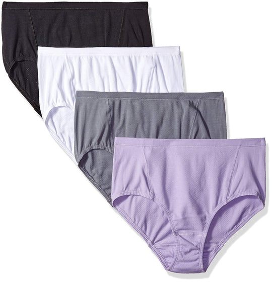 Fruit Of The Loom Womens Breathable Cotton-Mesh Brief - 4 Pack