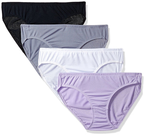 Fruit Of The Loom Womens Breathable Micro-Mesh Bikini - 4 Pack