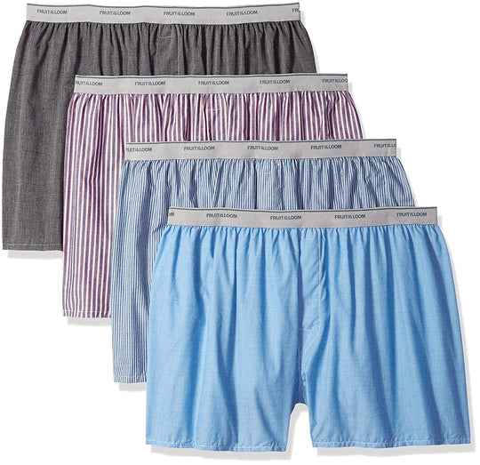 Fruit Of The Loom Mens Exposed Waistband X-Sizes Boxer - 4-Pack