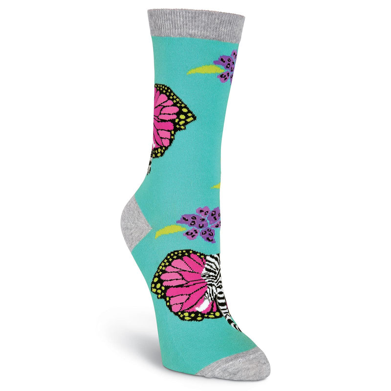 K. Bell Womens Elephant Zebra Crew Socks