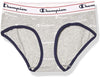 Champion Womens Heritage Hipster Panty, 2XL, Grey White Logo Print