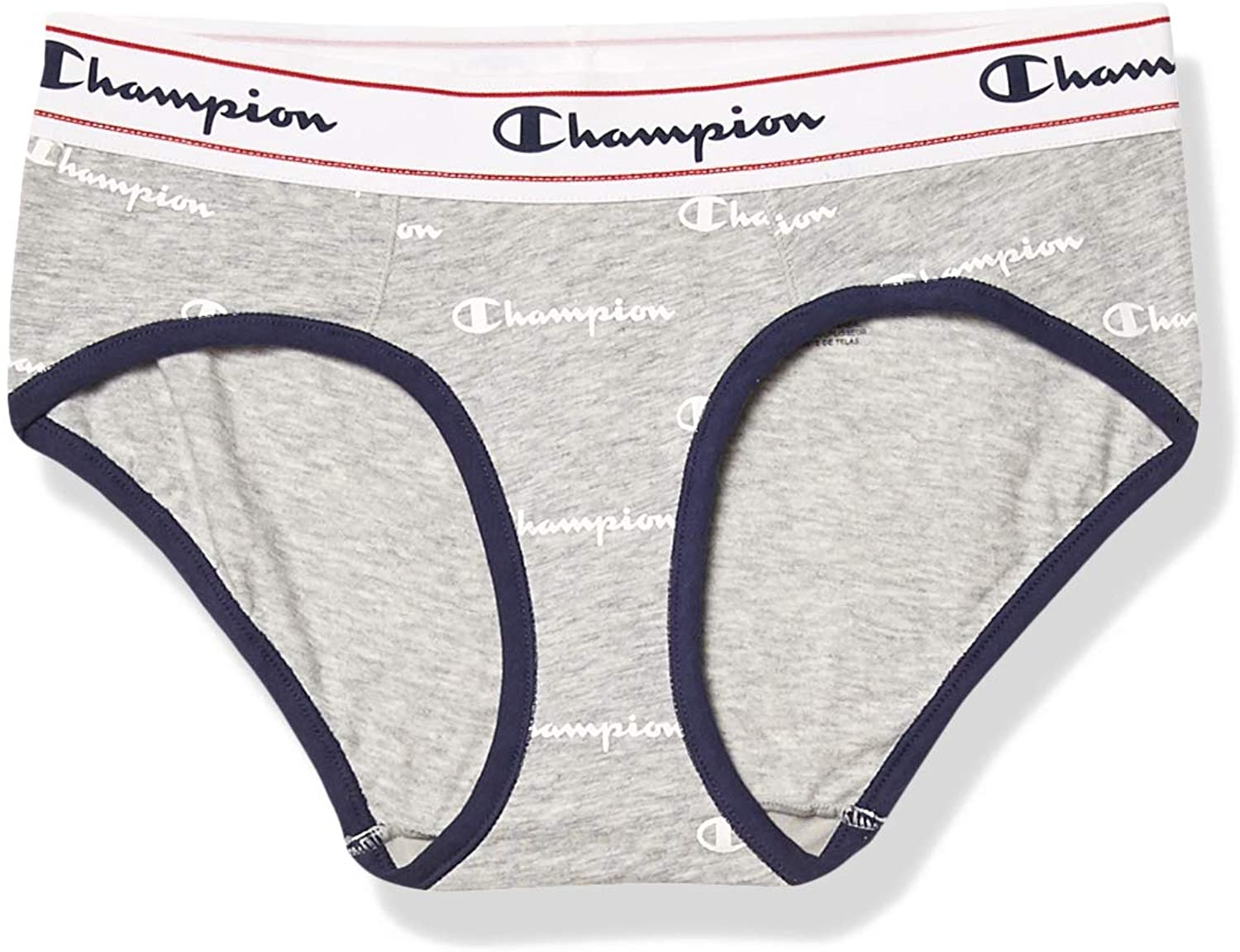 CH41AS - Champion Womens Heritage Hipster Panty, 2XL, Grey White