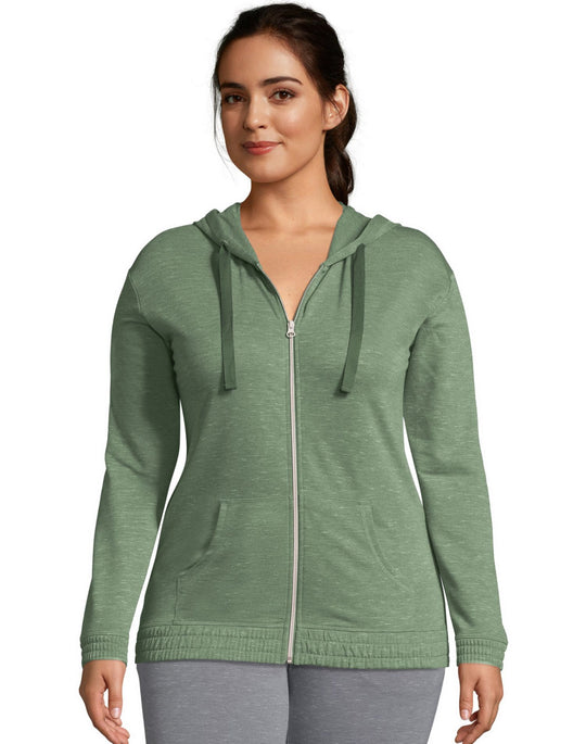 Hanes Womens French Terry Full Zip Hoodie