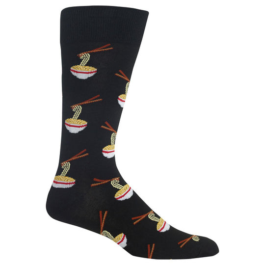 Hot Sox Mens Noodles Crew Socks