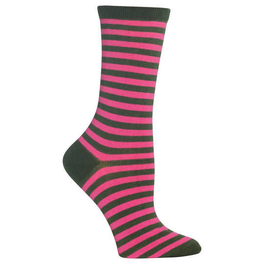 Hot Sox Womens Originals Thin Stripe Crew Sock