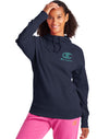 Champion Womens Powerblend Fleece Pullover Hoodie, XXL, Hush Pink