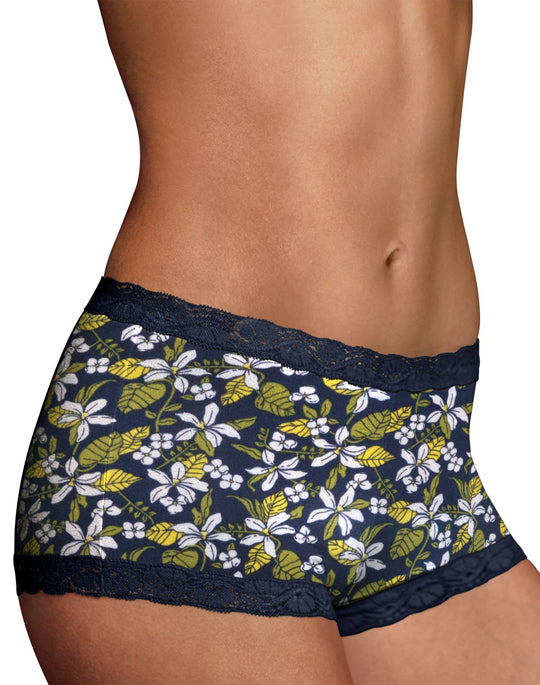 Maidenform Women`s Microfiber and Lace Boyshort
