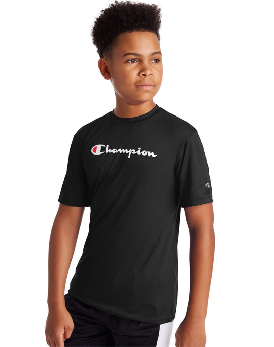 Champion Youth Double Dry Logo Tee