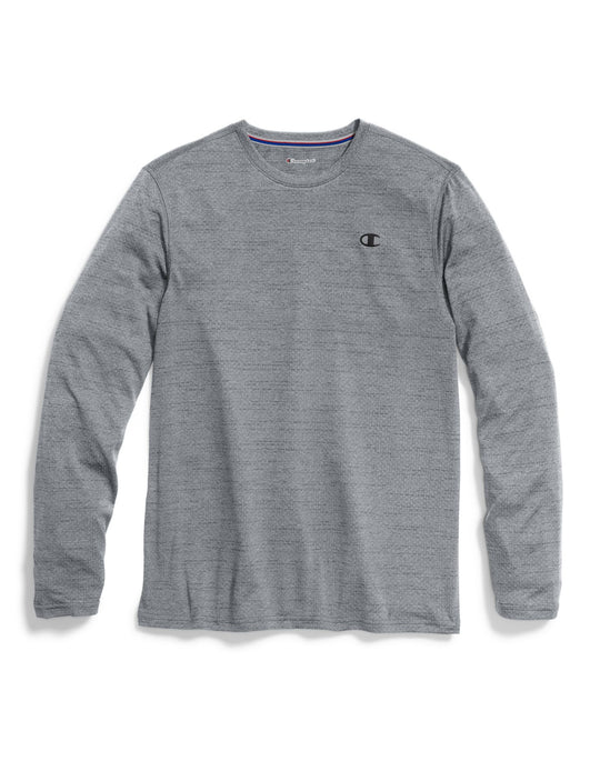 Champion Mens C Vapor Heather Long Sleeve Tee