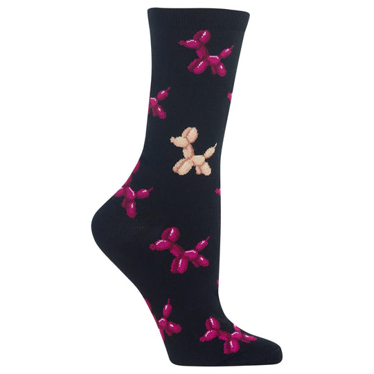 Hot Sox Womens Balloon Dogs Crew Socks