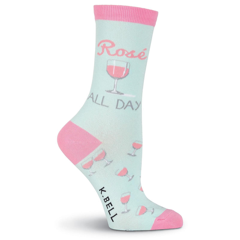 K. Bell Womens Rose All Day Crew Socks