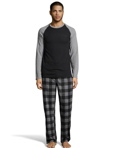 Hanes X-Temp Men`s Microfleece Sleep Set