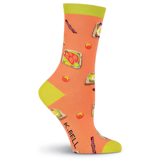 K. Bell Womens Avocado Toast Crew Socks