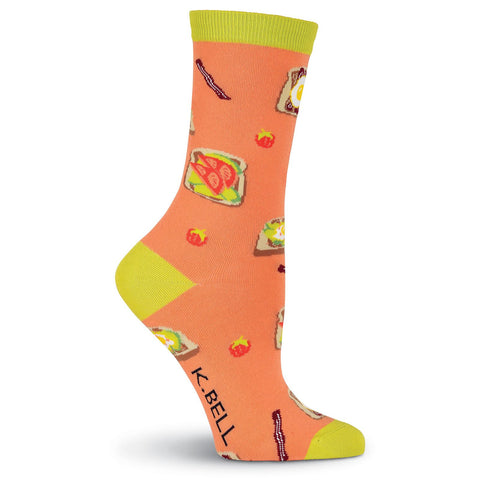 K. Bell Womens Avocado Toast Crew Socks