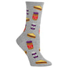 Hot Sox Womens Peanut Butter And Jelly Crew Socks