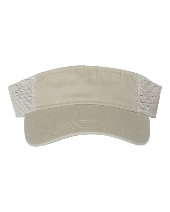 Sportsman Pigment-Dyed Trucker Visor, One Size, Stone/Stone