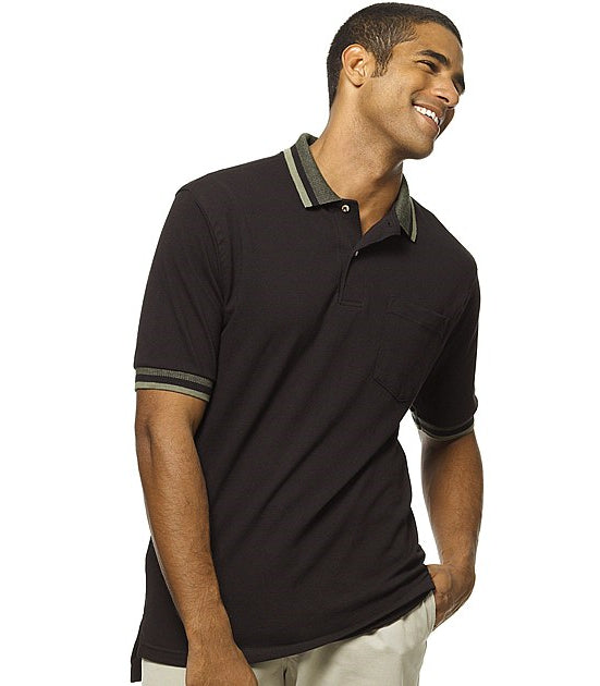 Outer Banks Men's  Premium Pique Birdseye Trim Polo w/Pocket