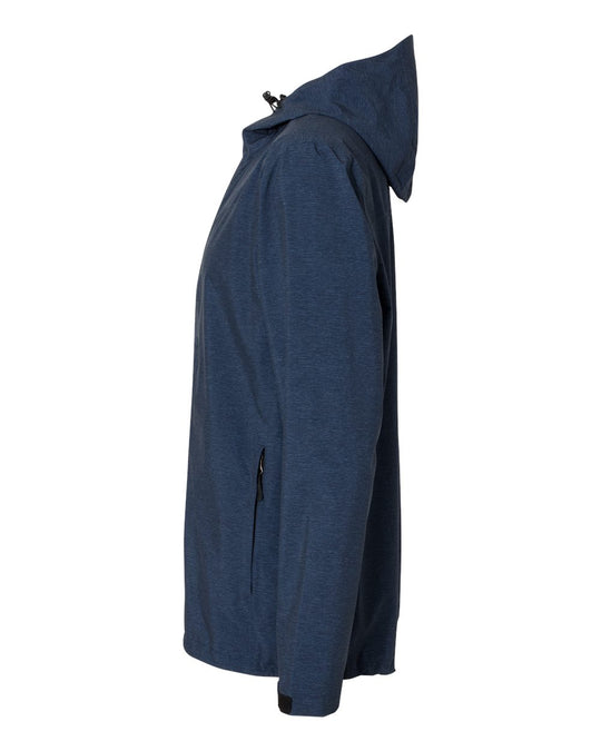 Weatherproof Mens 32 Degrees Mélange Rain Jacket 17604, XL, Cloud Cover Melange