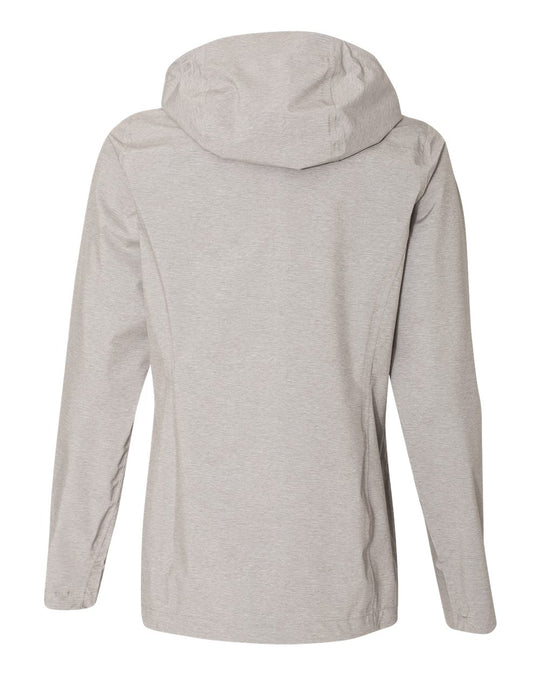 Weatherproof Womens 32 Degrees Mélange Rain Jacket 17604W, XL, Black Melange