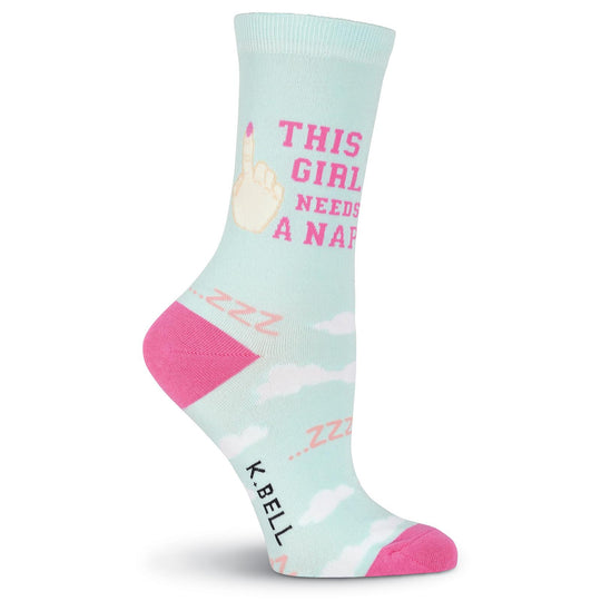 K. Bell Womens Nap Girl Crew Socks