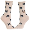 Hot Sox Womens Cat Faces Crew Socks