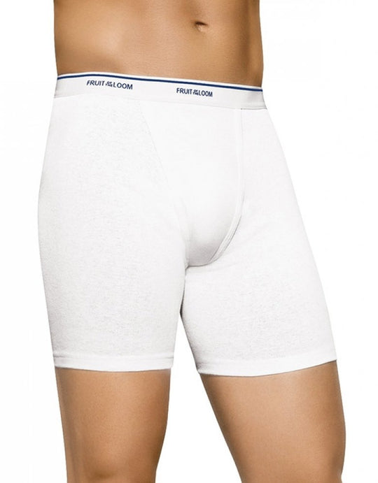 Fruit of the Loom Men`s 4pk Classic White Boxer Brief - X-Size