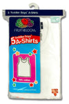 Fruit of the Loom Toddler Boys` 5-Pack White A-Shirt