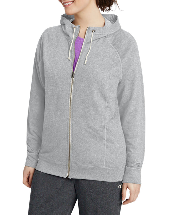 Champion Women`s Plus French Terry Full Zip Hoodie
