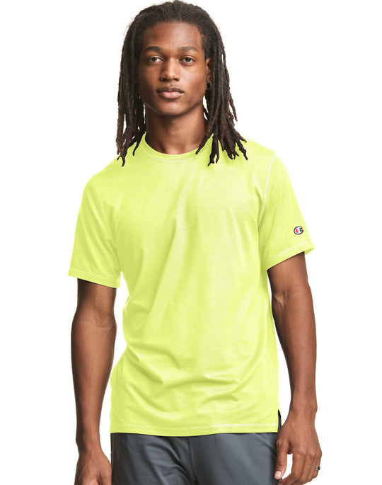 Champion Mens Short Sleeve Sport Tee, L, Black