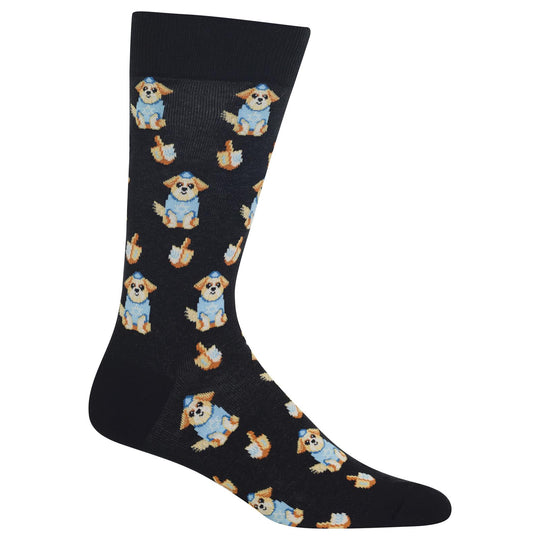 Hot Sox Mens Dreidel Dog Socks