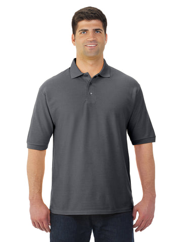 Jerzees Mens Easy Care Welt Knit Collar Short Sleeve Pique Polo Shirt