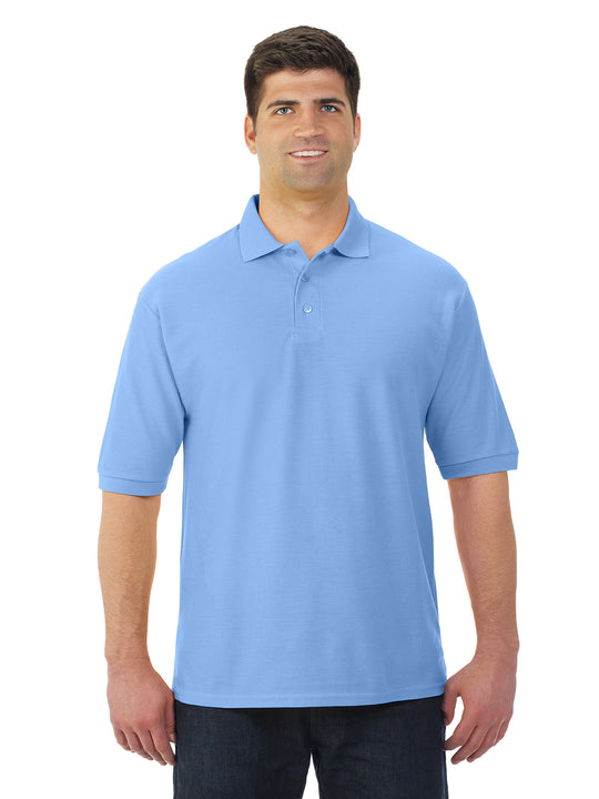 Jerzees Mens Easy Care Welt Knit Collar Short Sleeve Pique Polo Shirt
