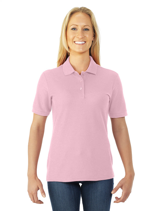 Jerzees Womens Easy Care Welt Knit Collar Short Sleeve Pique Polo Shirt