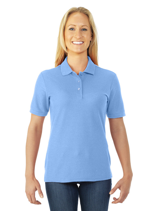 Jerzees Womens Easy Care Welt Knit Collar Short Sleeve Pique Polo Shirt