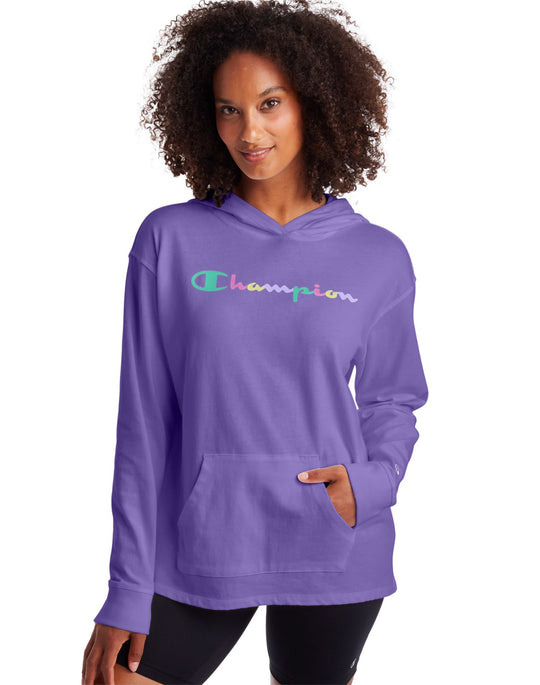 Champion Womens Heavyweight Jersey Pullover Hoodie