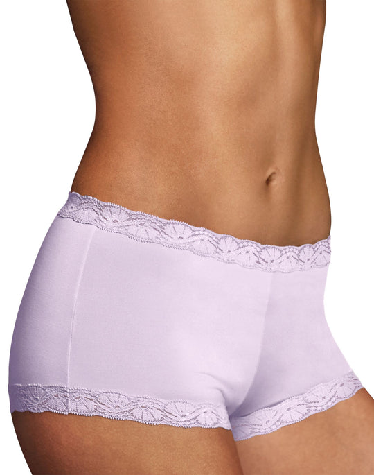 Maidenform Women`s Microfiber and Lace Boyshort