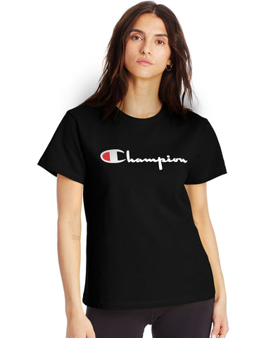 Champion Life Womens Heritage Tee, L, Black