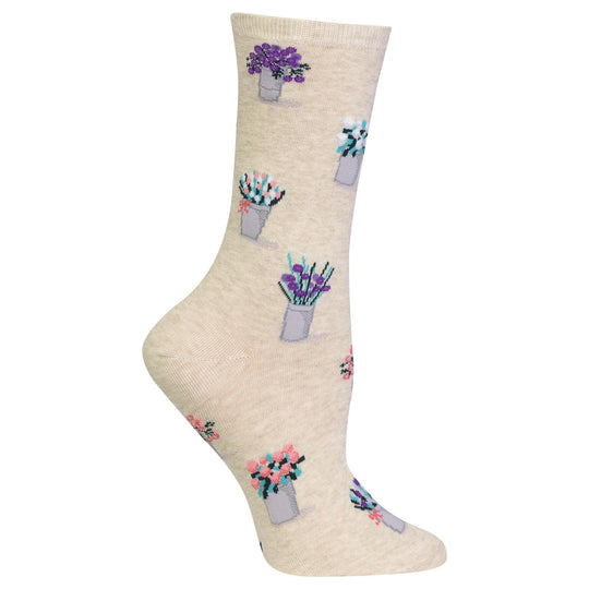 Hot Sox Womens Bouquets Crew Socks