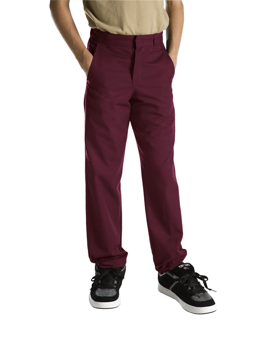 Dickies Boys Classic Fit Straight Leg Flat Front Pants (Husky)