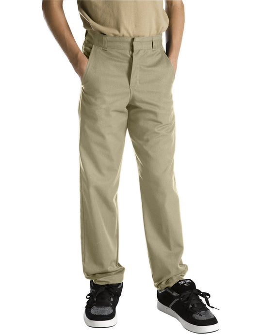 Dickies Boys Classic Fit Straight Leg Flat Front Pants (Husky)