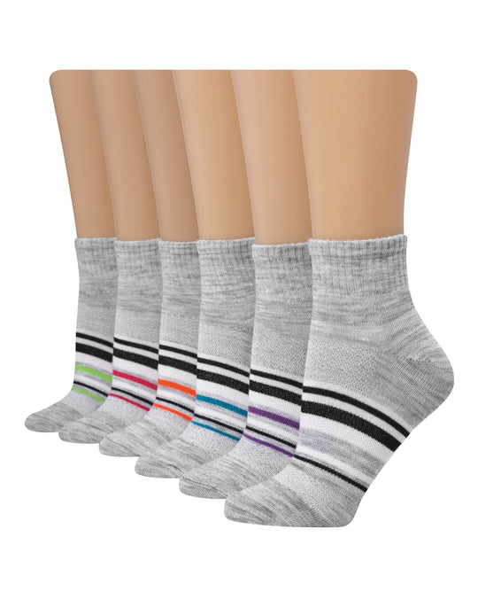 Hanes Women's Breathable Lightweight Ankle Socks, 6-Pack