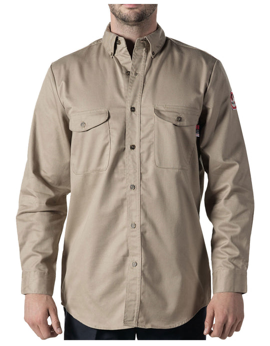 Walls Mens Flame Resistant Button-Down Work Shirt