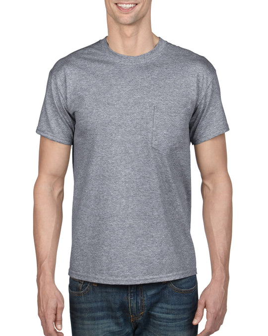 Gildan Mens DryBlend T-Shirt with Pocket, L, Graphite Heather