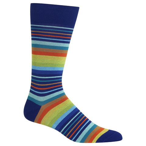 Hot Sox Mens Variegated Stripe Crew Sock