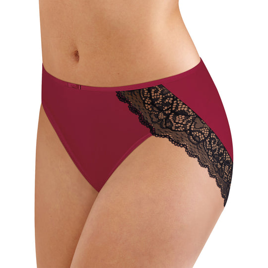 Bali Womens Lace Desire Microfiber Hi-Cut Brief