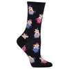 Hot Sox Womens Teacup Pigs Crew Socks