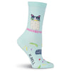 K. Bell Womens Purrrito Crew Socks