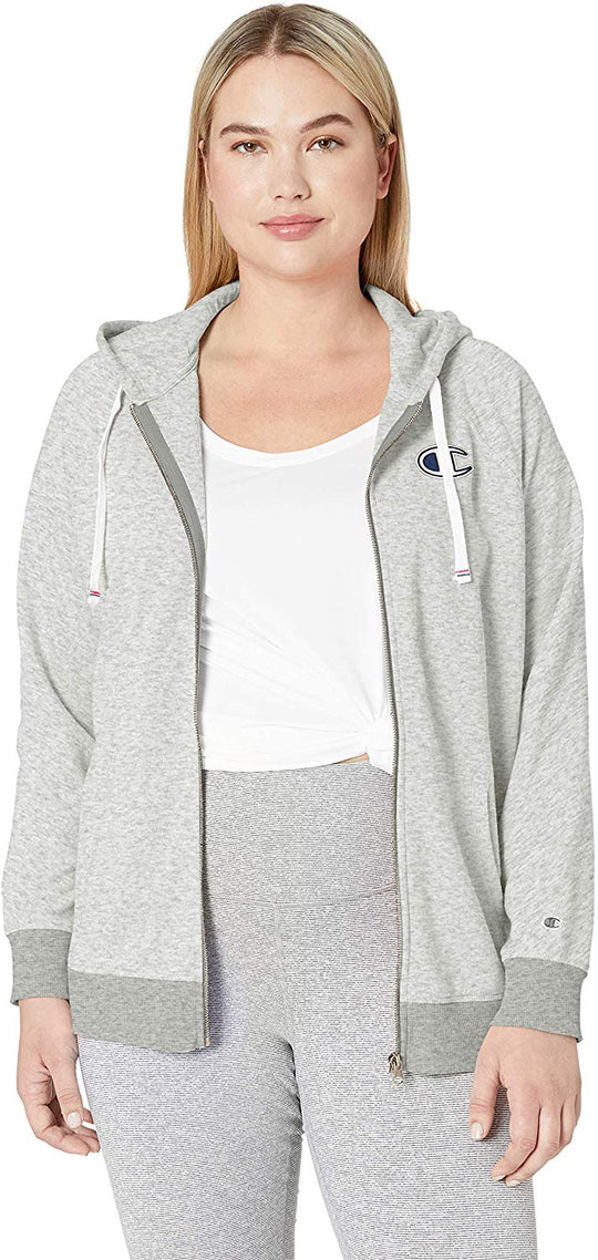 Champion Womens Plus Heritage French Terry Zip Hoodie